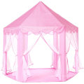 Tente de jeu pour enfants hexagone bleu rose